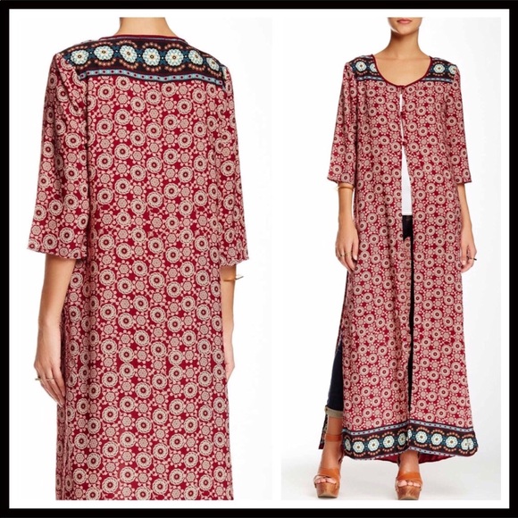 LONG BOHO KIMONO CARDI CAPE CARDIGAN A3C - Picture 6 of 8